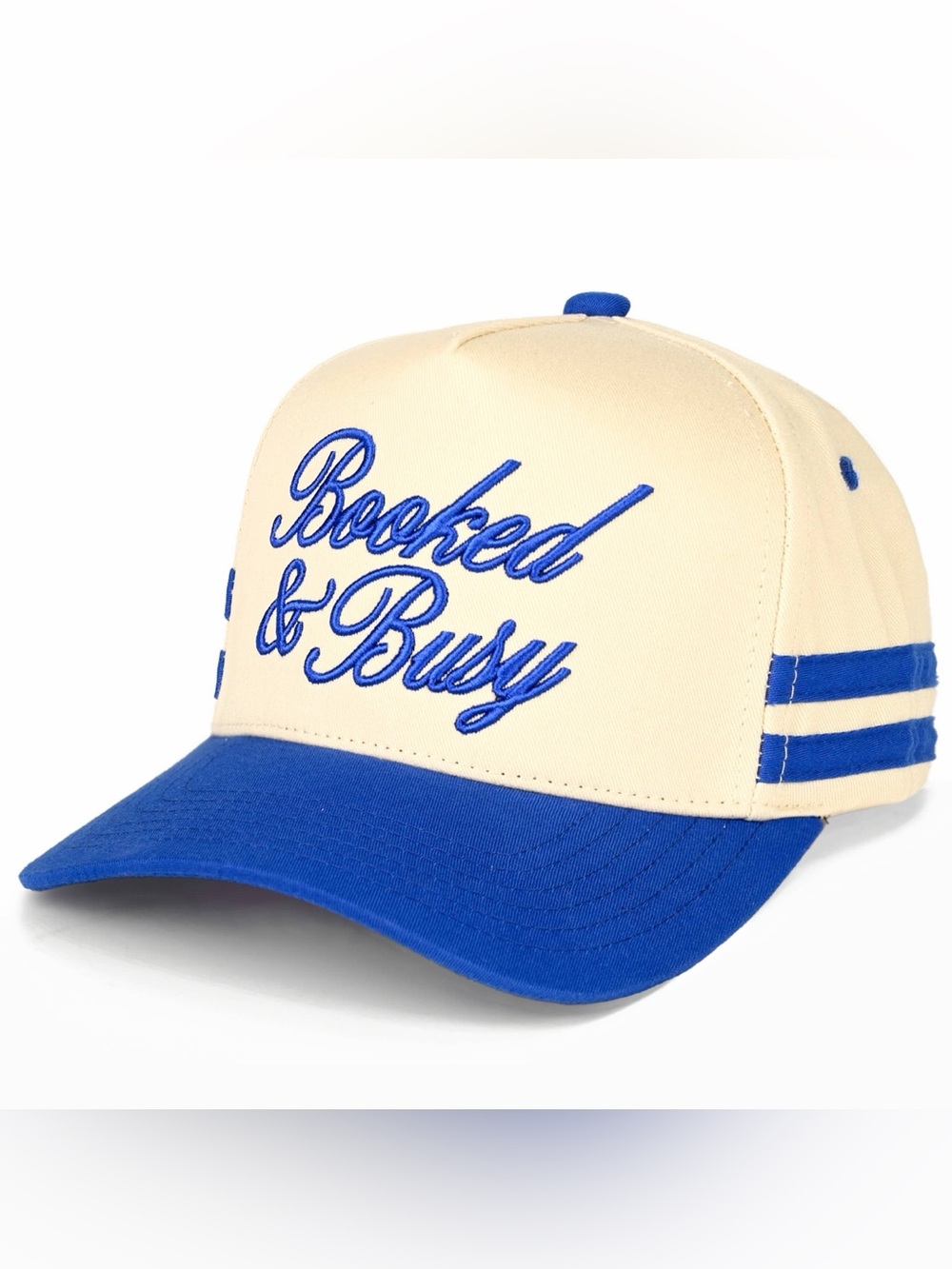 NWOT C.C. Booked & Busy Two-Tone Baseball Cap - Cream & Blue